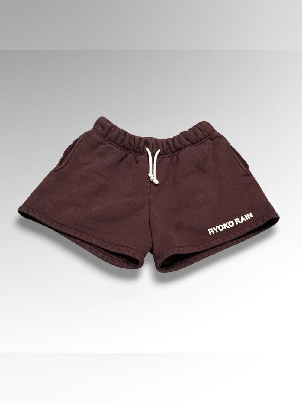 Ryoko Rain Brown Heavyweight Cotton Sweatshorts